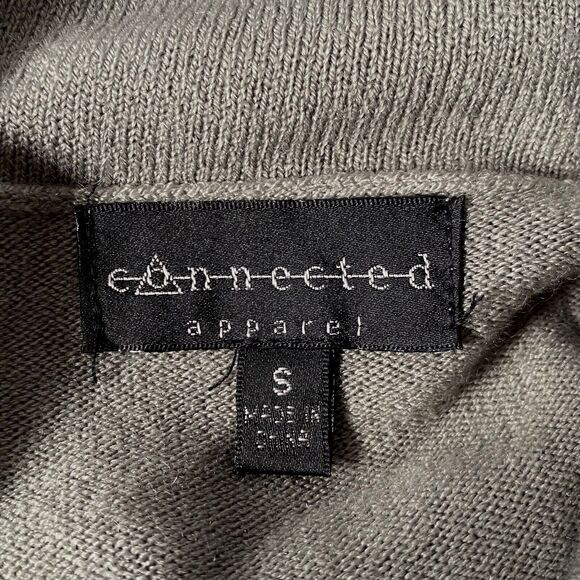 Connected Apparel Sweater Dress Womens Small Pewter Grayish Brown Ombre Cowl NWT - Picture 3 of 10